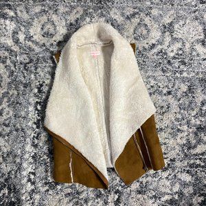 Nameless Camel Faux Shearling Fur Vest S